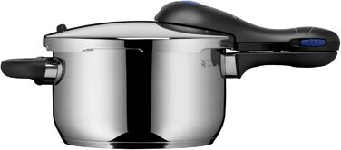 Швидковарка WMF Perfect Plus One Pot Induktion 4.5л з нержавіючої сталі, для приготування на пару, з термозахистом, великим сигналом, 2 рівнями нагріву, знімним ручками кришки та регулятором нагріву однією рукою