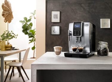Кавомашина De'Longhi Dinamica ECAM 350.15.B з капучинатором, для еспресо та кави, срібна
