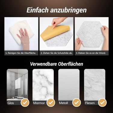 Акустичні гексагональні панелі TONOR самоклеючі, звукопоглинаючі шестигранні плитки для шумоізоляції стін (48 шт, сірі), 30x26x1 см для студії, офісу та геймінг-зони