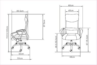 Офісний стілець La Silla Española Santander з підголівником, білий, поліестер, 52x55x118 см