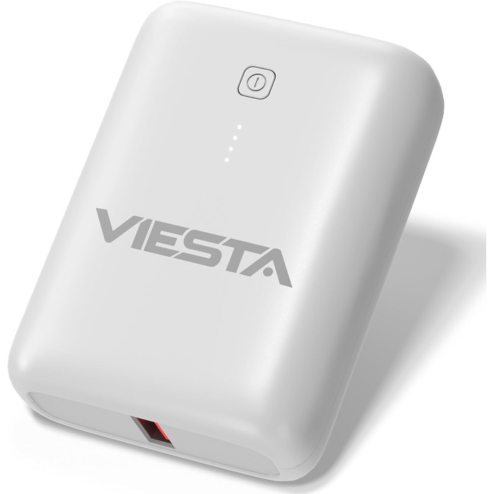 Портативний зарядний пристрій Powerbank Mini [9000mAh] білий - Швидка зарядка, PD20W, Type-C вхід/вихід, LED-індикатор заряду, USB та Type-C порти