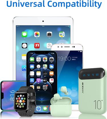 Портативний зарядний пристрій Power Bank 10000mAh з 2 USB виходами та USB-C входом (зелений)