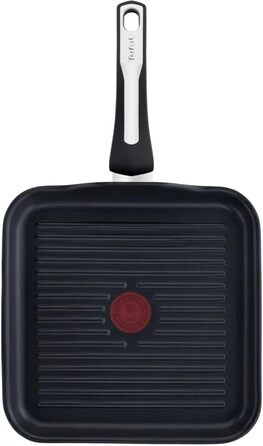 Сковорода гриль Tefal Selection 26x26 см з антипригарним покриттям Titanium, індукційна, з індикатором Thermo-Spot