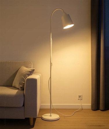 Підлогова LED-лампа Technics, біла, регульована, 170 см, цоколь E27