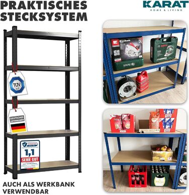 KARAT Heavy-Duty Shelving Unit, 2-Piece Set
