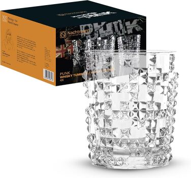 Набір віскі Nachtmann 4 шт., склянки віскі, кришталеве скло, 348 мл, стиль Punk, 0099503-0