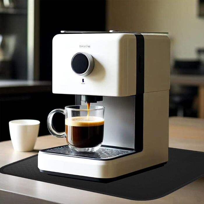 Термостійкий килимок під фритюрницю та кавомашину, 70x50 см, силікон, чорний