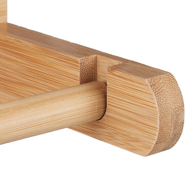 Relaxdays Bamboo Toilet Paper Holder with Storage Shelf