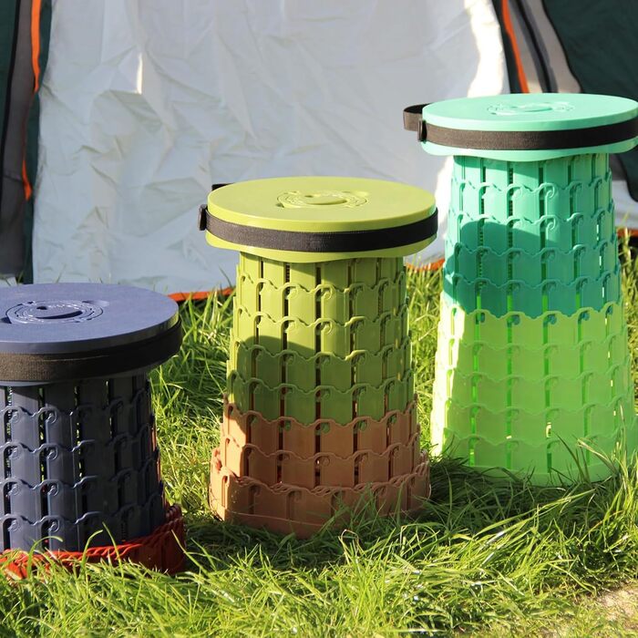 Складаний стілець PLOGGING Upgrade XXL із подушкою, переносний табурет для дорослих, посилена конструкція, навантаження до 450 кг, розкладний кемпінговий стілець для туризму, відпочинку, подорожей, зелений
