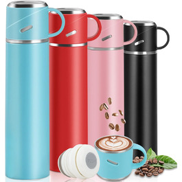 Термос IAGORYUE з нержавіючої сталі, 0,55л, ізольована пляшка з кришкою без витоку та ручкою, подвійні стінки, зберігає тепло та холод до 12 годин - для спорту, офісу, активного відпочинку (блакитний)