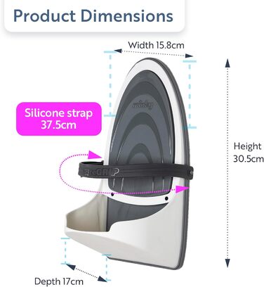 Тримач для праски Minky SureGrip VH8090, залізний, сірий, універсальний розмір, надійне кріплення