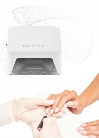 Лампа для нігтів NOKANO LED+UV 48 Вт, біла, з датчиком руху та таймером