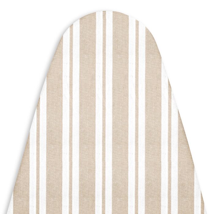 Чохол для прасувальної дошки Encasa XO Franca Beige Streifen 125x39 см, товстий, еластичний, термостійкий, бежевий в смужку