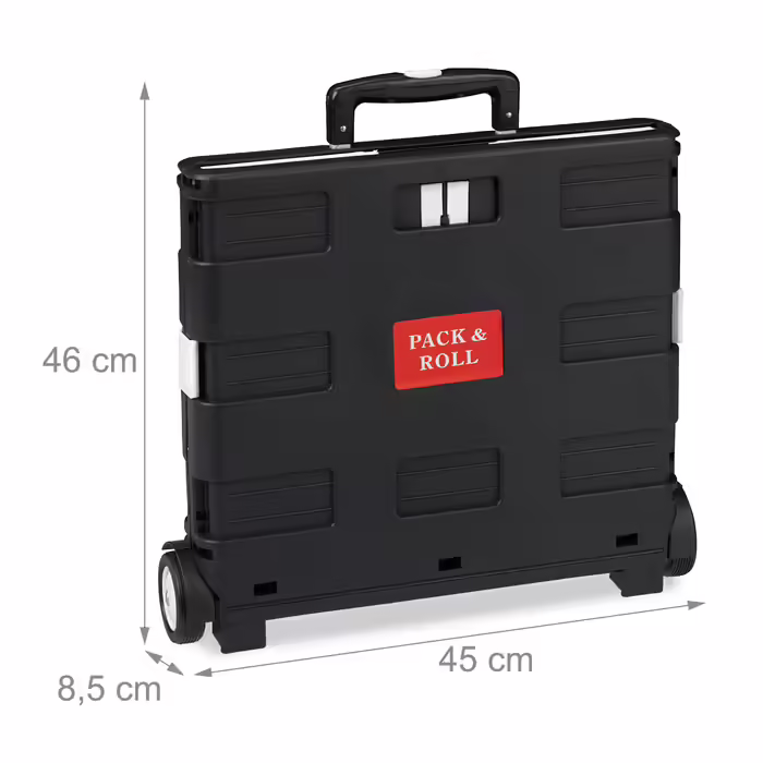 Relaxdays Folding Shopping Trolley with Wheels