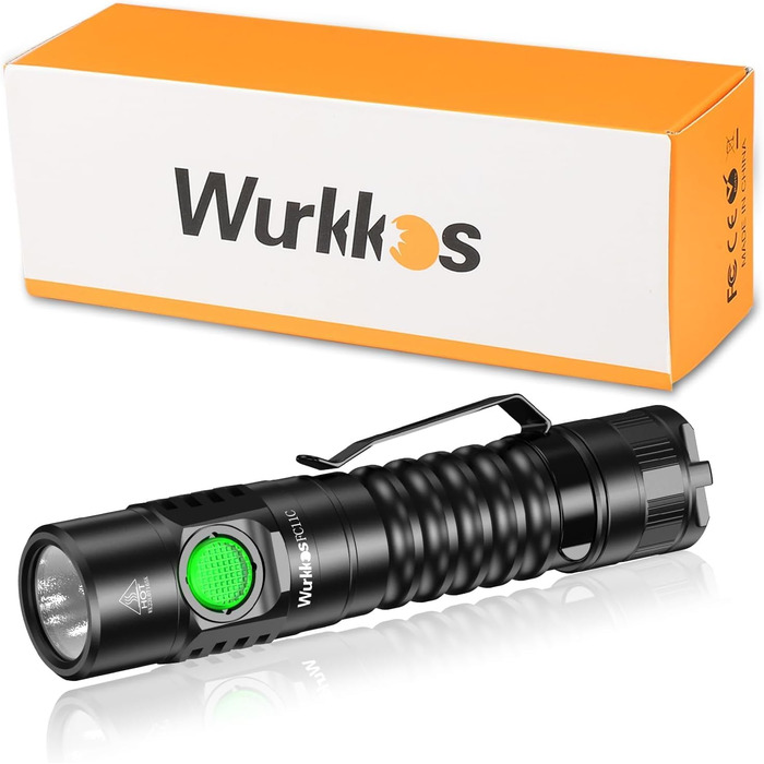 Wurkkos FC11-C LED ліхтар: 1200 люмен, USB-C, 90 CRI, 5000K, магнітний цоколь