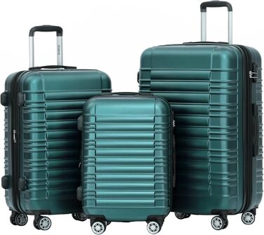 Чохол-валіза Beibye для подорожей, набір (Кофе, Набір) (Темно-зелений, Набір)