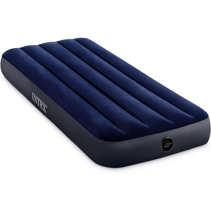 Надувний матрац Intex Classic Downy Blue Dura-Beam Twin, блакитний, 191 x 99 x 25 см