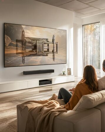 Настінна кріплення для телевізора monTEK, 37-90 дюймів, до 75 кг, з подвійними шарнірними руками, регулювання нахилу, поворот і витягування, VESA 600x400