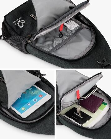 Сумка на плече WATERFLY Sling Rucksack для чоловіків і жінок, регульований ремінь, для прогулянок та подорожей