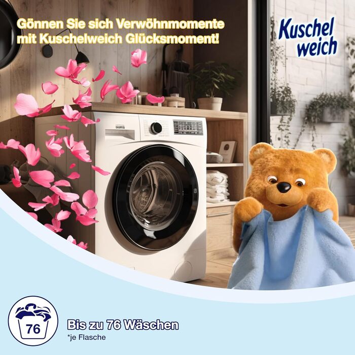 Кондиціонер для білизни Kuschelweich Sanft und Mild (Свіжість), 6 x 2 л (на 456 прань), гіпоалергенний, без мікропластику