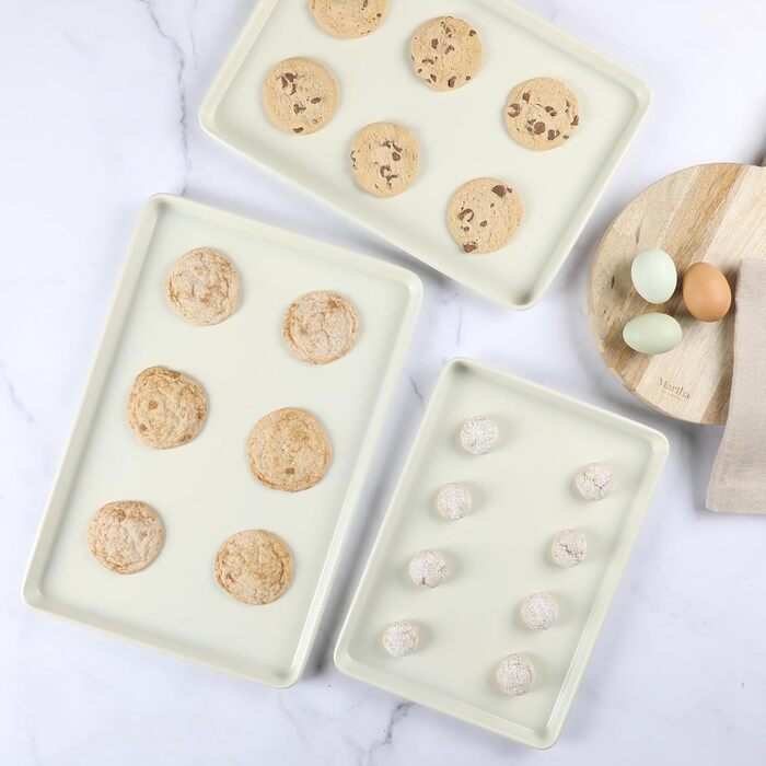 Набір форм для випічки Martha Stewart Gallen, 10 шт., кераміка, антипригарне покриття, без PFA, кольору льону