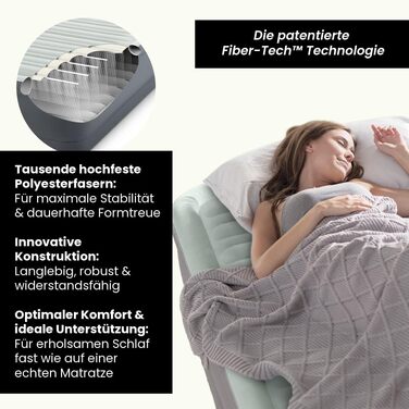 Повітряний матрац Intex PremAire I з технологією Fiber-Tech RP, двоспальний (Queen), 137 x 191 x 46 см