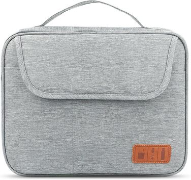 Органайзер для кабелів - сумка-організатор для аксесуарів електроніки, чохол для подорожей (28.5 x 23 x 6 см), сірий