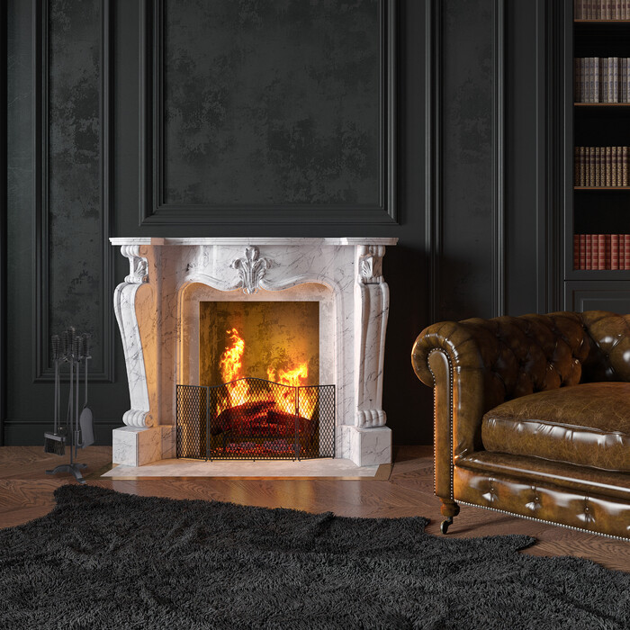 Relaxdays 5-Piece Fireplace Tool Set in Black