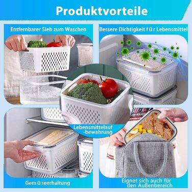 50 великих контейнерів для зберігання з кришкою, герметичні | Без BPA | Складаються | Контейнери для кухні для приготування їжі | Безпечні для морозильної камери та мікрохвильової печі | 25 контейнерів + 25 кришок | Герметичний дизайн (5 шт. контейнери дл