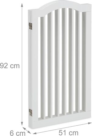 Захисне ворота Relaxdays для собак, 92x154 см, 3 елементи, біле, розкладне