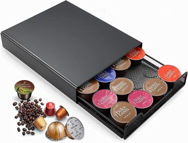 Організатор для капсул Dolce Gusto та Nespresso, ящик на 20 капсул, чорний