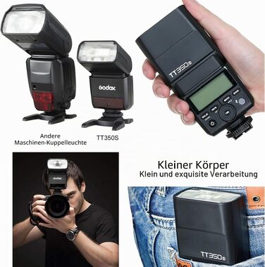 Спалах Godox TT350S TTL для Sony: бездротовий 2.4G, HSS 1/8000s, провідне число GN36, для бездзеркальних камер Sony Speedlite