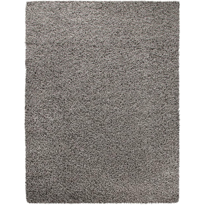 Килимок для вітальні TT Home з високим ворсом, штучний, сірий, 60x100 см