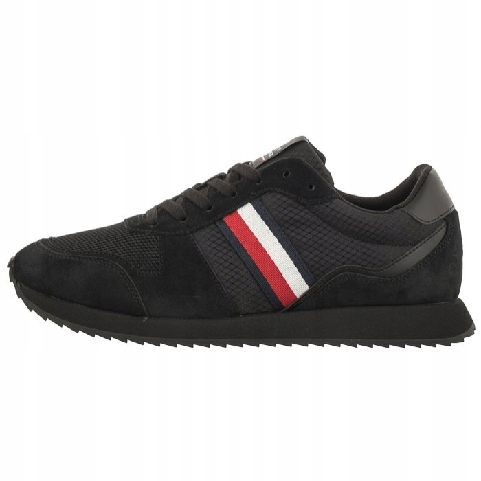 Спортивні кросівки Tommy Hilfiger, чорні, шкіра та замша, розмір 44