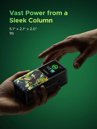 Powerbank UGREEN Nexode 20000mAh 130W з USB-C PD 3.0, цифровим дисплеєм, сумісний з iPhone, Galaxy, MacBook, Dell