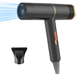 Фен Journeyside Ionen 1600W: Професійний, Швидкий, з Контролем Температури, Anti-Frizz, для Дома та Подорожей (Чорний)