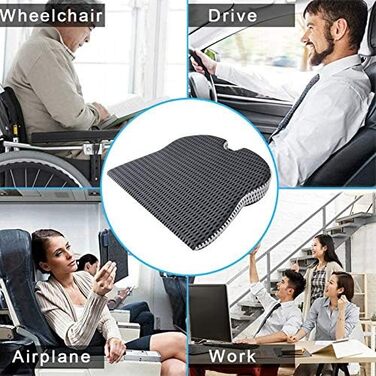 Wlauqueta Auto Truck Wedge Seat Cushion for Pressure Relief, Pain Reduction, Shock Absorption, Orthopedic Ergonomic Support, Memory Foam