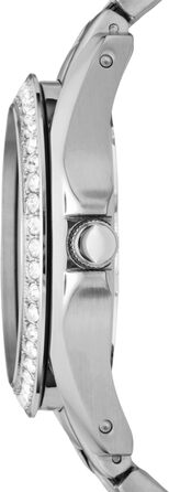 Жіночий годинник Fossil Riley на кварцовому механізмі з хронографом, з нержавіючої сталі або шкіряним ремінцем (сріблястий тон та блискітки, 38 мм)