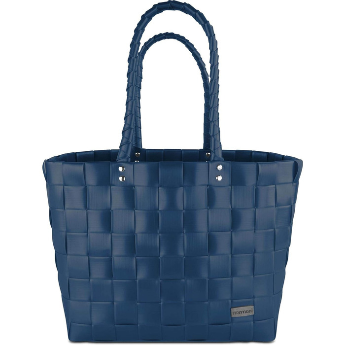 Normani woven/shopping basket - includes sewn-in inner pocket for keys, phone etc. - large shopper with 20 liter volume, color (Blue Shadow)