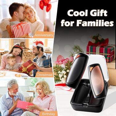 Електричні грілки для рук, 2 шт. з зарядним кейсом, 14000 mAh, USB-C, 3 режими нагріву, до 55°C, чорні - для чоловіків та жінок