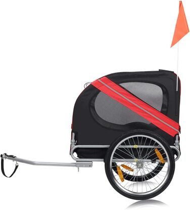 Причіп для велосипеда Zoomundo для собак, зелений/чорний - срібна рама