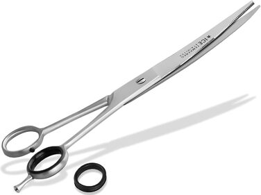 Ножиці для стрижки собак, вигнуті, з мікрозубом, 20 см (8 дюймів)