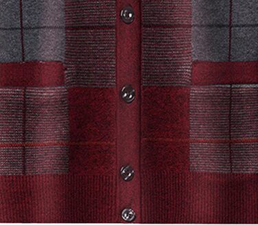 Кардиган чоловічий Аргуайл, в'язаний, з ґудзиками, з кишенями, червоний, суміш вовни