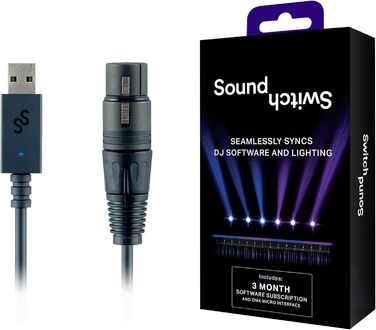 SoundSwitch Control One: Професійний DMX контролер освітлення для DJ з 3 місяцями доступу до програмного забезпечення SoundSwitch, підтримка DMX та Phillips Hue (Micro DMX, чорний)