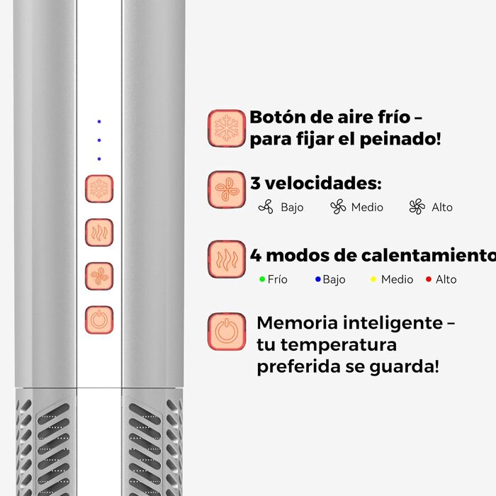 Air Styler Hair Stylers Airbrush 5-в-1: Мультистайлер, фен-щітка для об'єму, локонів, випрямлення та сушіння волосся (800 Вт, помаранчевий)