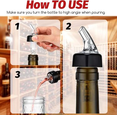 Вимірювач для розливу спиртних напоїв, дозатор для пляшок, 30 мл (прозорий, чорний, 80 шт.)