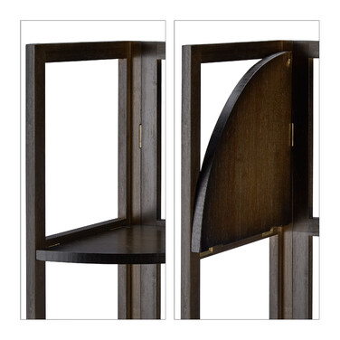 Relaxdays Bamboo Corner Shelf with 4 Shelves