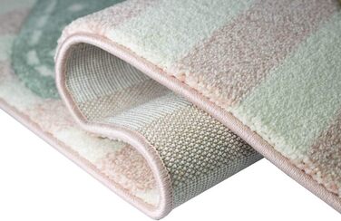 Dreamy Rug Children's Rug Hearts Children's Room Rug Girl in Pink, Purple, Green Size 80x150 cm