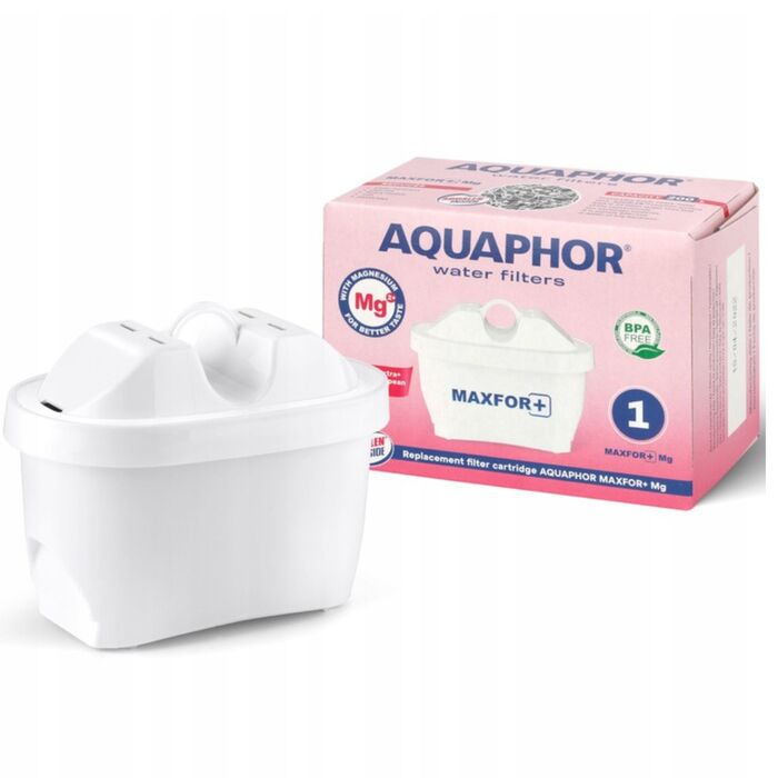 Скляний фільтр-кувшин Aquaphor Glass, білий + 7 картриджів Maxfor+ Mg
