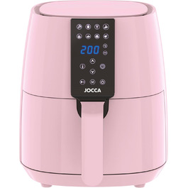 JOCCA аерофритюрниця 3,8 л, без олії, 1450 Вт, LED сенсор, енергозберігаюча, рожева